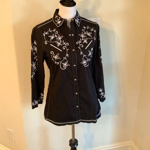 Womens Pearl Snap Western Shirt by Tasha Polizzi Collection